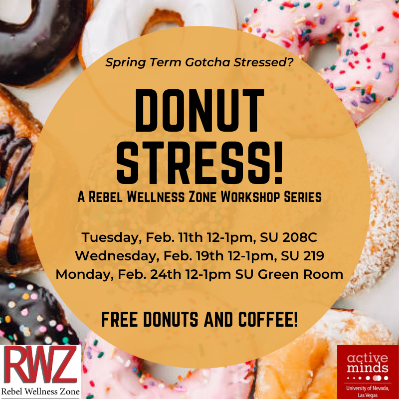 Donut Stress! A Rebel Wellnes Zone Workshop Series: See description for details.
