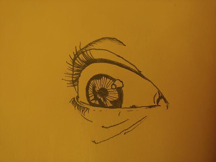 Drawing of an eye by Ashanti