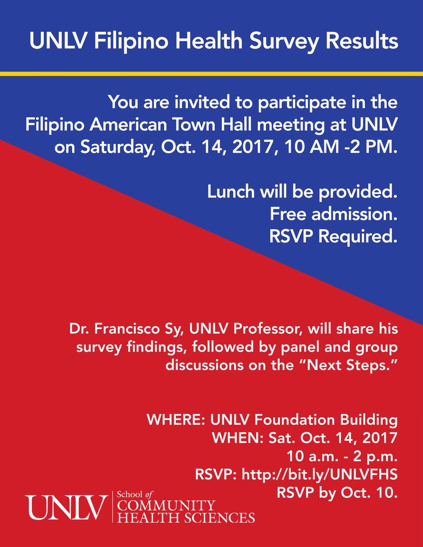 Filipino American Health Town Hall meeting flyer