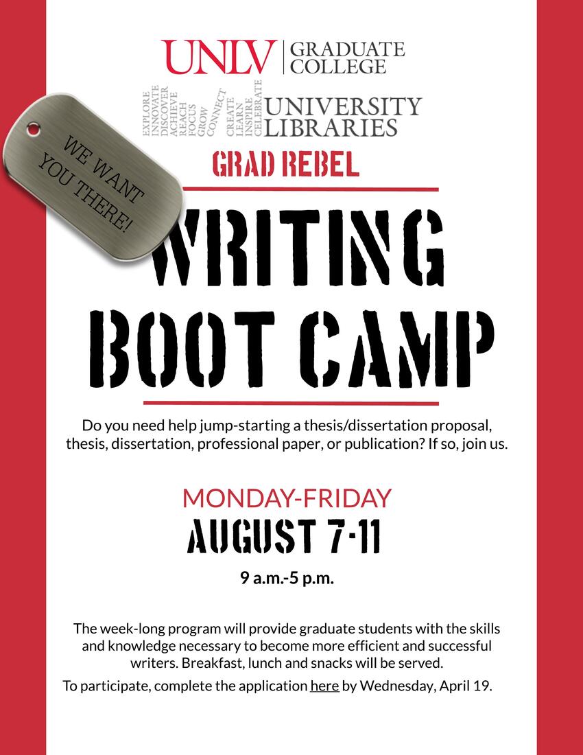 Grad Rebel Writing Boot Camp poster