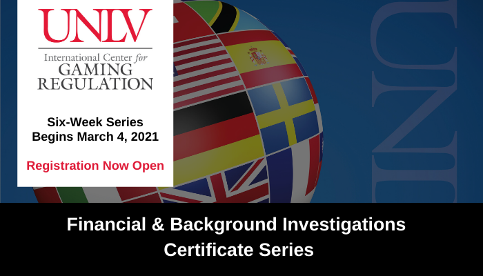 UNLV ICGR Financial and Background Investigations Course Series