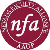 Logo of Nevada Faculty Alliance with affiliation of A.A.U.P.