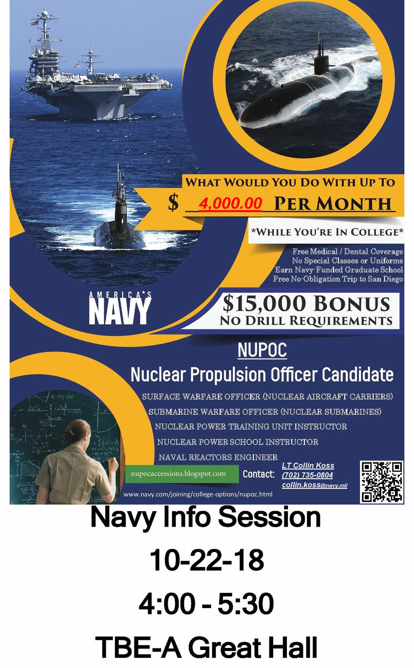 Nuclear Propulsion Officer Candidate (NUPOC) flyer