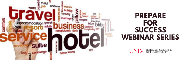 A word collage of hospitality related words.