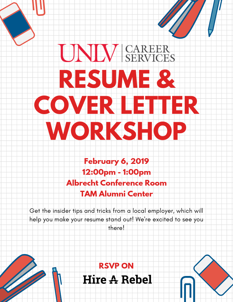 Resume & Cover Letter Workshop poster