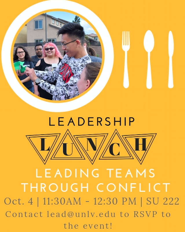 Student Leadership lunch flyer