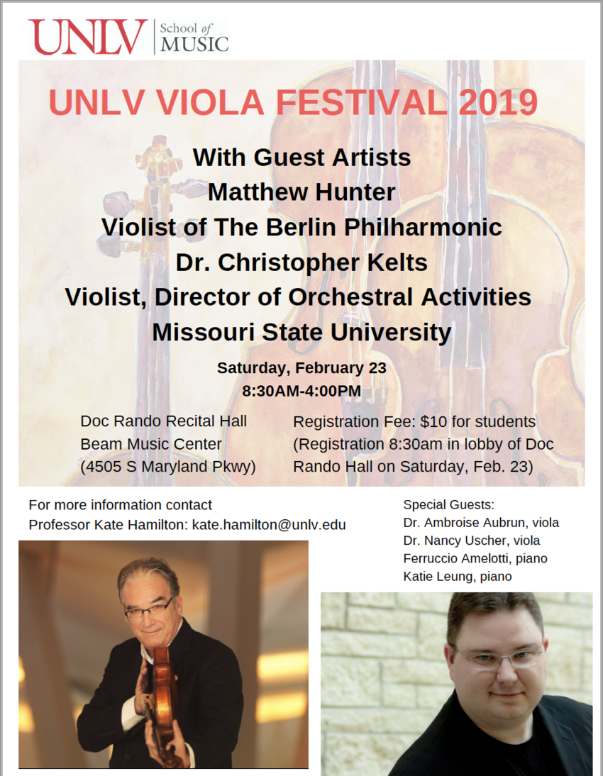 Poster - UNLV Viola Festival 2019