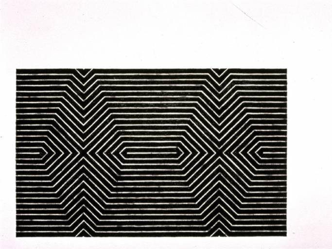 Rectangular geometric image in black and white
