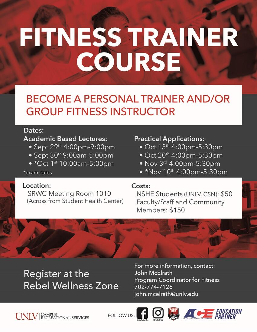 Fitness Trainer Course flyer