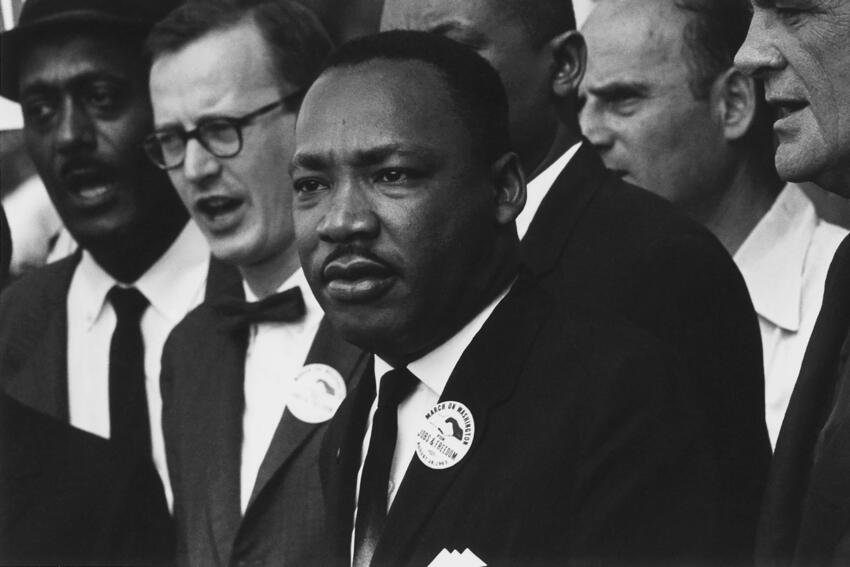 Martin Luther King Jr. speaks at civil rights march on Washington, D.C. in 1963