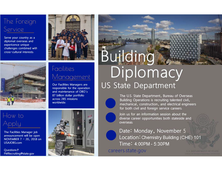 US State Department career information poster