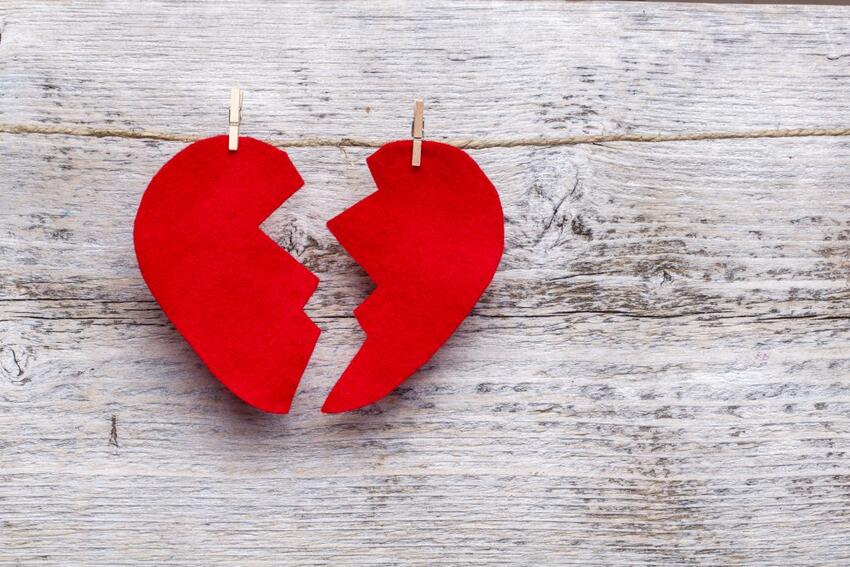 An image of a broken heart