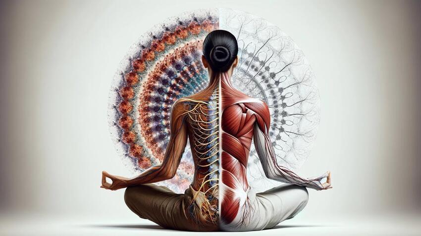 Illustration of a person meditating