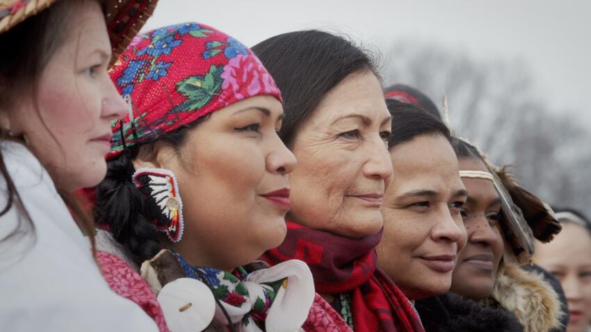 a photo of Native American women