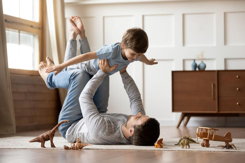 Father playing with his child