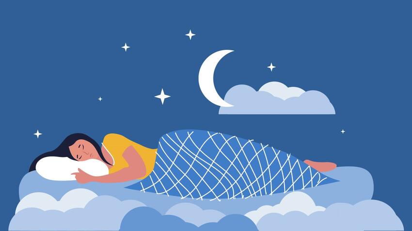 Illustration of a woman sleeping