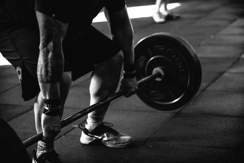 A person lifting weights