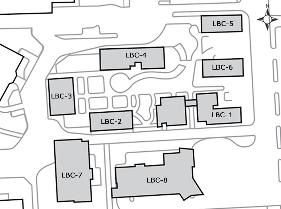 Aerial map buildings located in this complex