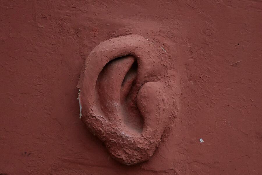 Closeup of The Ear sculpture