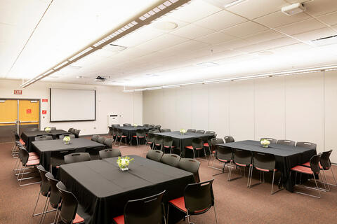 A large meeting room